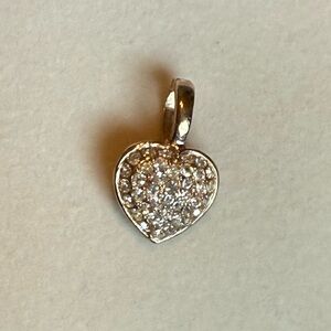 Sparkling Gold Heart Pendant